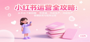 小红书运营全攻略：从平台了解到账号搭建、内容生产，做爆款库与矩阵运营-柯南聊项目