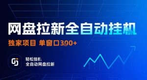 网盘拉新全自动挂G，独家技术，操作简单，自动完成拉新任务，单窗口3张【揭秘】-柯南聊项目