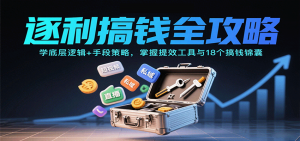 逐利搞钱全攻略：学底层逻辑+手段策略，掌握提效工具与18个搞钱锦囊-柯南聊项目