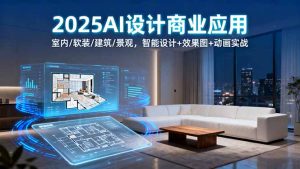 2025AI设计商业应用：室内/软装/建筑/景观，智能设计+效果图+动画实战-柯南聊项目
