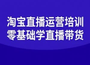淘宝直播运营培训-零基础学会直播卖货-柯南聊项目