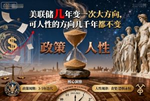 付费文章：美联储几年变一次大方向，可人性的方向几千年都不变-柯南聊项目