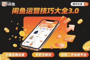 闲鱼运营技巧大全3.0，引爆店铺流量，手把手教你玩转二手电商平台-柯南聊项目