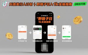 抖音发行人计划全新野路子玩法，随时随地，只要有手机，就能操作，日入1k+【揭秘】-柯南聊项目