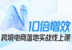 跨境电商10倍增效，跨境电商AI落地实战线上课-柯南聊项目