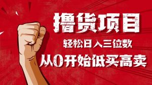 手把手教你撸货，从0开始低买高卖，小白轻松实现日入三位数!!!-柯南聊项目