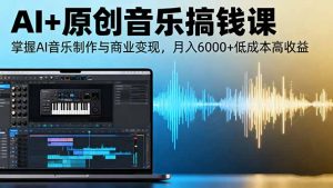 AI+原创音乐搞钱课：掌握AI音乐制作与商业变现，月入6000+低成本高收益-柯南聊项目