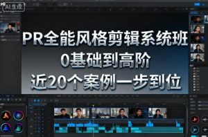 PR全能风格剪辑系统班，0基础到高阶，近20个案例一步到位-柯南聊项目