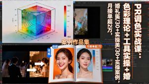 PR调色实战课：色彩理论+工具实操+婚礼医美/30+实操案例，月接单超2万-柯南聊项目