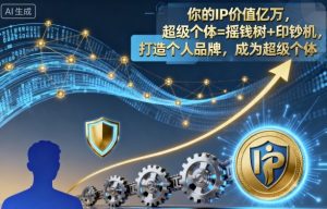 你的IP价值亿万，超级个体=摇钱树+印钞机，打造个人品牌，成为超级个体-柯南聊项目