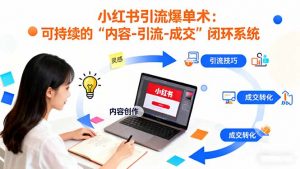 小红书引流爆单术：构建一套低成本 可持续的“内容-引流-成交”闭环系统-柯南聊项目