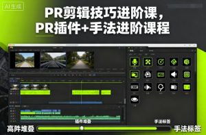 PR剪辑技巧进阶课，PR插件+手法进阶课程-柯南聊项目