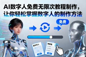 AI数字人免费无限次教程制作，让你轻松掌握数字人的制作方法-柯南聊项目