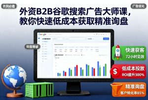 外资B2B谷歌搜索广告大师课，教你快速低成本获取精准询盘-柯南聊项目
