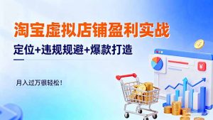 淘宝虚拟店铺盈利实战：定位+违规规避+爆款打造，月入过万很轻松！-柯南聊项目