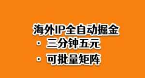 海外ip全自动掘金，2025必做蓝海项目，3分钟落地，矩阵直接开干【揭秘】-柯南聊项目