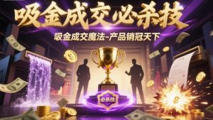 吸金成交必杀技，吸金成交魔法-产品销冠天下-柯南聊项目