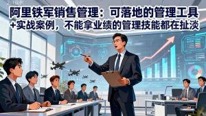 阿里铁军销售管理：可落地的管理工具+实战案例，不能拿业绩的管理都在扯淡-柯南聊项目