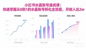 2025小红书水晶账号速成课：快速掌握从0-1水晶账号孵化全流程，月收入达2w-柯南聊项目