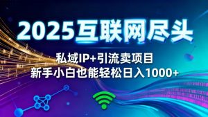 2025网创尽头王炸项目！私域 IP + 精准引流，新手小白在家躺赚日入 1000+-柯南聊项目