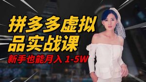 2025 拼多多虚拟品系统实战课，轻资产项目，可矩阵开工作室，新手也能…-柯南聊项目