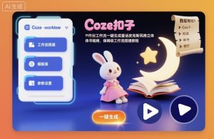 Coze扣子工作流一键生成童话皮克斯风格立体书视频，保姆级工作流搭建教程-柯南聊项目