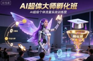 AI超体大师孵化班，AI超级个体流量实战训练营-柯南聊项目