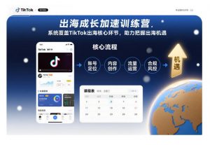 出海成长加速训练营，系统覆盖TikTok出海核心环节，助力把握出海机遇(更新)-柯南聊项目