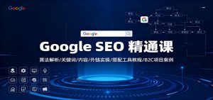 Google SEO 精通课：算法解析/关键词/内容/外链实操/搭配工具教程/B2C项目案例-柯南聊项目