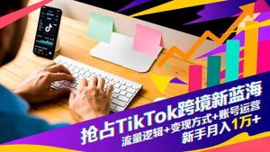 抢占TikTok跨境新蓝海:流量逻辑+变现方式+账号运营,新手月入1万+-柯南聊项目