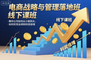 电商战略与管理落地班线下课，教你公司如何从小做到大，如何实现业绩和利润倍增【录音】-柯南聊项目