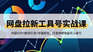 网盘拉新工具号实战课，内容SOP+被动引流+多端变现，打造持续收益月入破万-柯南聊项目