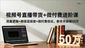 视频号直播带货+微付费进阶课：流量逻辑+微信豆投放+微付费优化，新手月销破50万-柯南聊项目