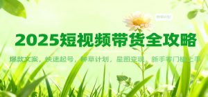 2025短视频带货全攻略：爆款文案，快速起号，种草计划，星图变现，新手零门槛上手-柯南聊项目