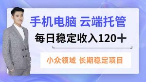 手机、电脑云端托管，每日稳定收入120+，小众领域长期稳定-柯南聊项目