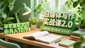 自媒体写作实战课2.0，爆款标题、内容结构、IP打造，半年复制30万粉月入10万+-柯南聊项目
