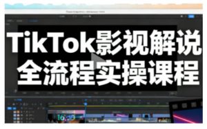 TikTok影视解说全流程实操，手把手教你打造TK爆款解说视频-柯南聊项目