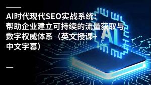 AI时代现代SEO实战系统：帮助企业建立可持续的流量获取与数字权威体系(英文授课+中文字幕-柯南聊项目