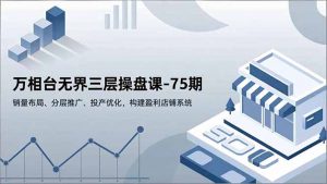 万相台无界三层操盘课-75期，销量布局、分层推广、投产优化，构建盈利店铺系统-柯南聊项目
