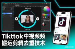 Tiktok中视频纯搬运剪辑去重技术,外来技术,自行测试-柯南聊项目