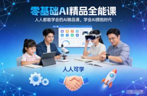 零基础AI精品全能课，人人都能学会的AI精品课，学会AI拥抱时代-柯南聊项目