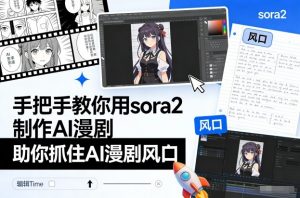 手把手教你用sora2制作AI漫剧，助你抓住AI漫剧风口-柯南聊项目