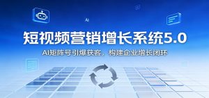 短视频营销增长系统5.0：AI 矩阵号引爆获客，构建企业增长闭环-柯南聊项目