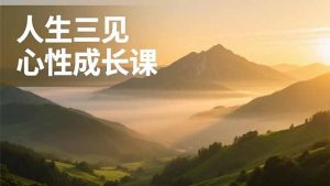 人生三见心性成长课，见天地众生自己，搞透人性安顿身心，活出清晰自我，内在富足无价-柯南聊项目