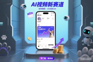 AI视频新赛道，宠物播客仅注册5天涨粉2W，收益非常可观-柯南聊项目