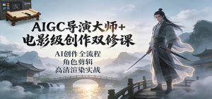 AIGC导演大师+电影级创作双修课：AI创作全流程、角色剪辑、高清渲染实战-柯南聊项目