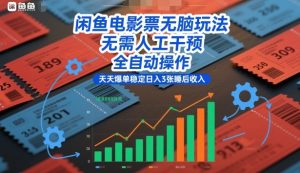 闲鱼电影票无脑玩法，无需人工干预，全自动操作，天天爆单稳定日入3张睡后收入【揭秘】-柯南聊项目