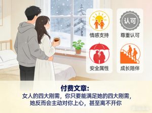 付费文章：女人的四大刚需，你只要能满足她的四大刚需，她反而会主动对你上心，甚至离不开你-柯南聊项目