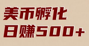 美币孵化：电脑全自动挂机赚美金，小白轻松上手-柯南聊项目