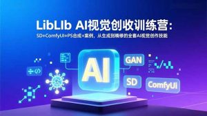 LibLIb AI视觉创收训练营：SD+ComfyUI+PS合成+案例，从生成到精修的全套AI视觉创作技能-柯南聊项目